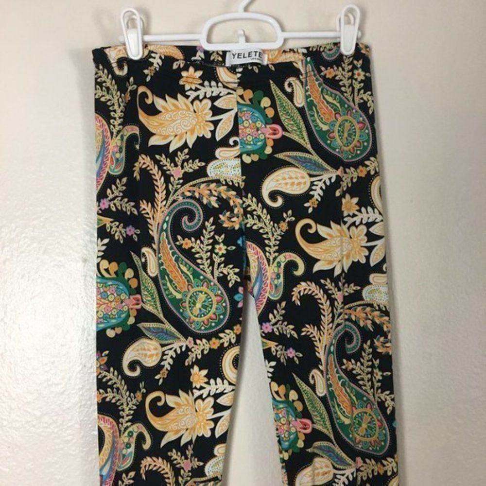 Yelete Leggings Paisley Festival Wear Hippie OS One Size - Picture 4 of 11